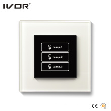 3 Gangs Lighting Switch Touch Panel Glass Outline Frame (HR1000-GL-L3)